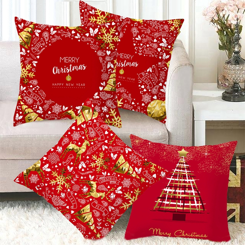 Vỏ Gối Polyester In Họa Tiết Giáng Sinh Trang Trí Nhà Cửa 2023