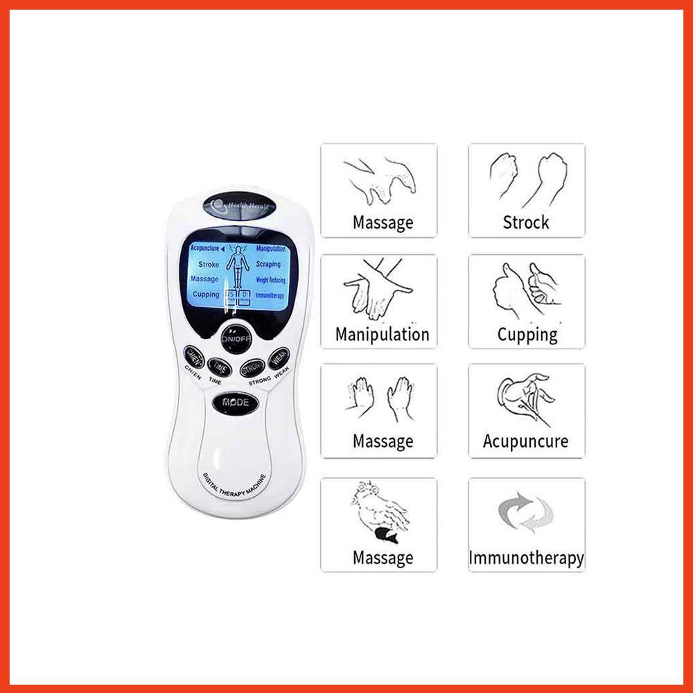 Máy Massage Xung Điện Digital Therapy Machine SYK-208 4 Miếng Dán Vật Lý Trị Liệu Mát Xa Châm Cứu Bấm Huyệt Cầm Tay
