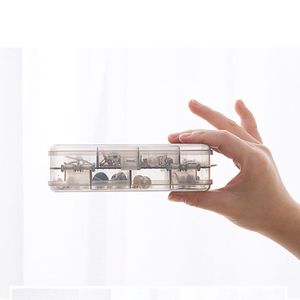 Hộp nhựa trong suốt đựng trang sức có 3 màu sắc khác nhau