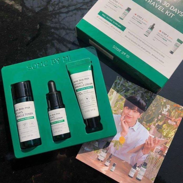 Hàng Công ty Set 3 món dành cho da mụn Some By Mi AHA- BHA-PHA 30 Days Miracle Travel Kit