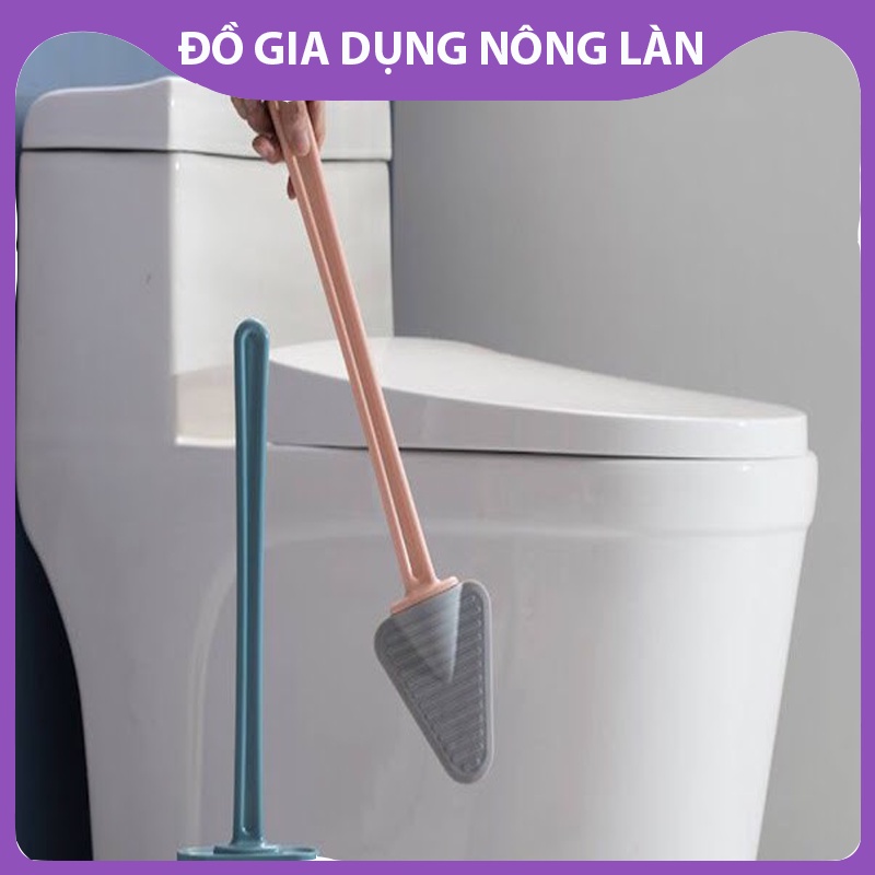 cọ toilet silicon NL Shop cây cọ bồn câu thông minh có ống đựng dán tường