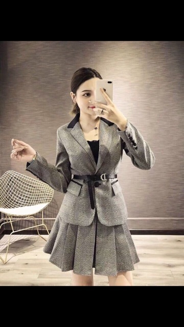 Sét dạ chân váy xoè