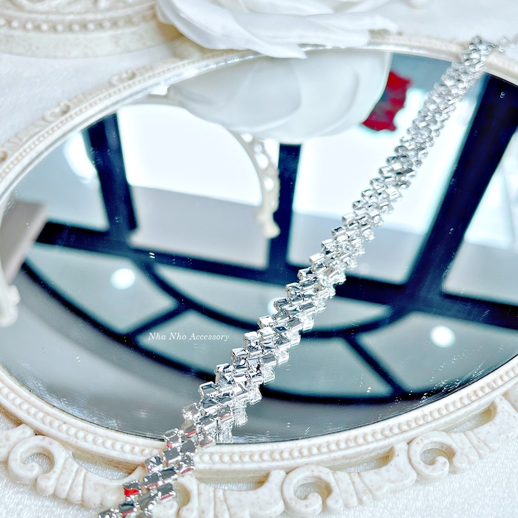 Fency Vòng Cổ Choker Đá Họa tiết Hàng Rào NHÀ NHỎ 1463