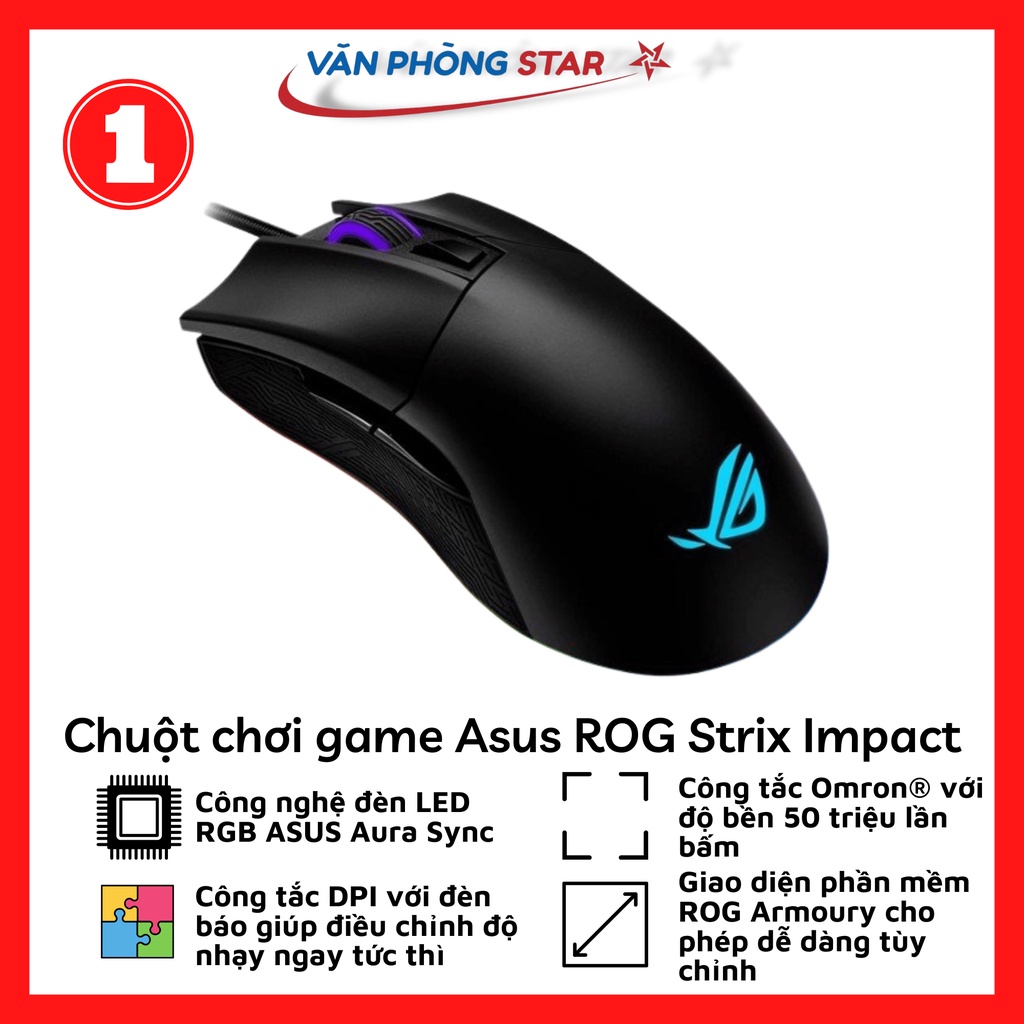 Chuột chơi game Asus ROG Strix Impact
