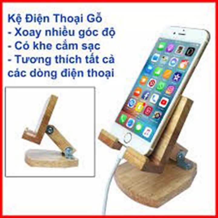 Giá đỡ điện thoại sunha bằng gỗ, xếp gọn được, kệ điện thoại gỗ giá rẻ, thay đổi góc nhìn, dễ dàng gấp gọn, TP 8779