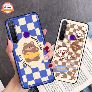Ốp lưng realme 5, realme 5i, realme 5 pro, realme c3, realme c3i in hình gấu đáng yêu , dễ thương