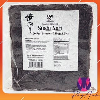 Rong biển cuộn cơm sushi, kimpap loại 100 lá