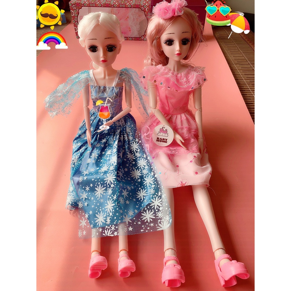 Búp Bê Barbie Cỡ Lớn Cao 65cm Tặng Kèm Phụ Kiện - Đồ Chơi Búp Bê Công Chúa Elsa Nữ Hoàng Băng Giá Cho Trẻ Em