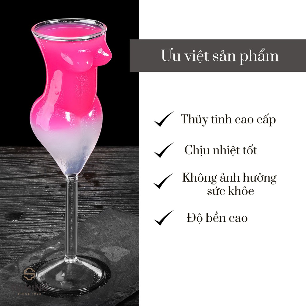 Ly Thuỷ Tinh [Cocktail], phong cách độc đáo cá tính, hình cô gái, sang trọng đẳng cấp.