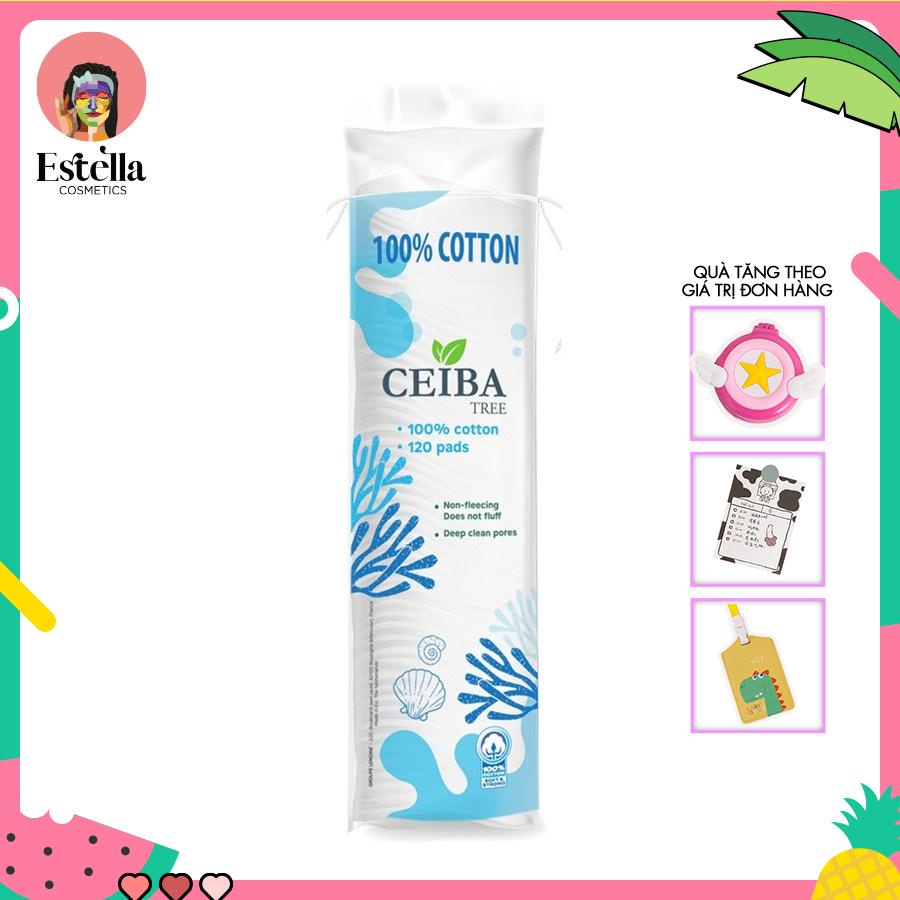 Bông tẩy trang Ceiba Organic Pháp 100% chất liệu Cotton 120 miếng -  Ceiba Tree