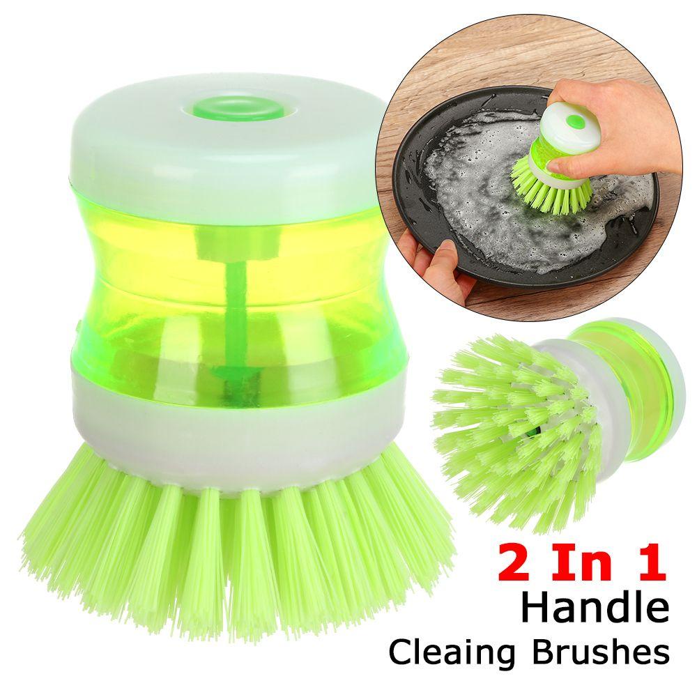 KUNHEV Cọ Rửa Chén / Nồi 2 Trong 1 Có Thể Tháo Rời Tiện Dụng