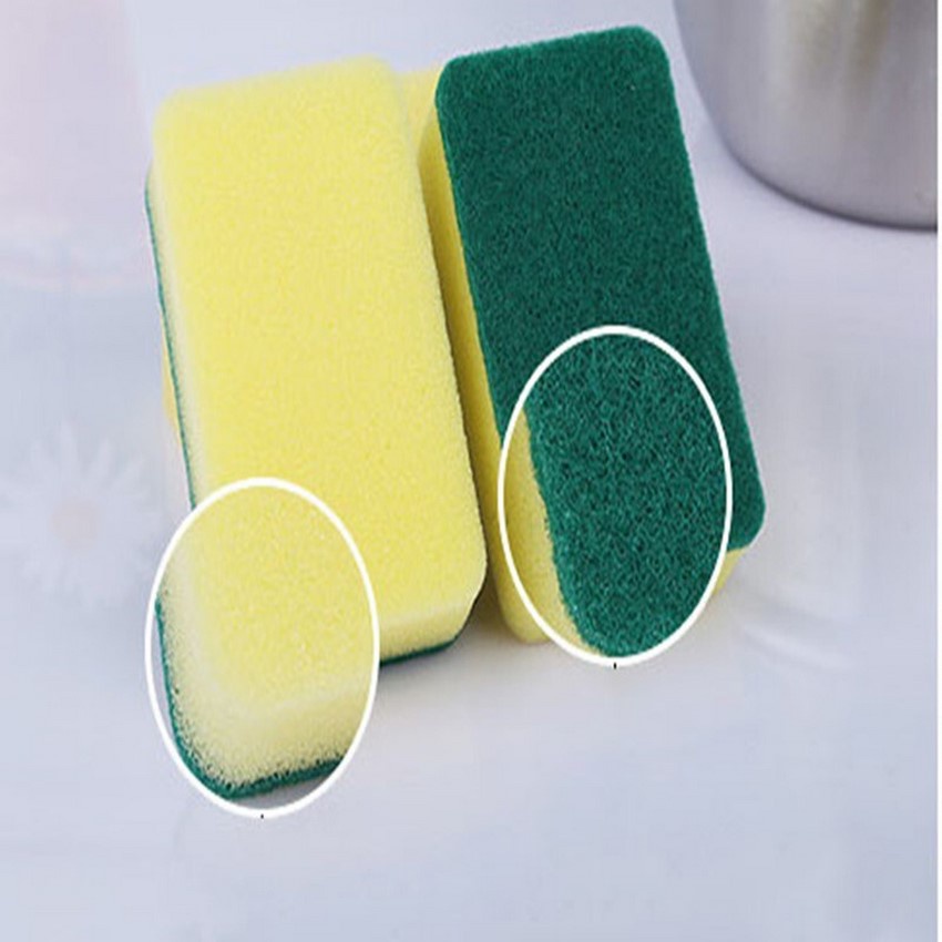 Miếng rửa bát bọt biển rửa bát vàng xanh vệ sinh chén dĩa tiện lợi siêu sạch DANA