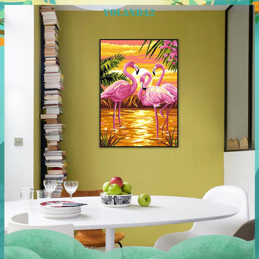 Bộ Tranh Thêu Chữ Thập Hình Chim Hồng Hạc 11ct Diy