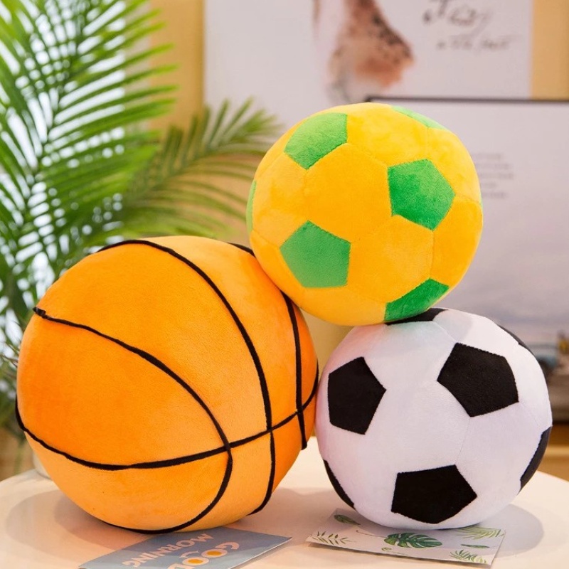 Gối Nhồi Bông Hình Quả Bóng Rổ / Bóng Đá Sáng Tạo Giáo Dục Sớm Cho Bé Trai Và Gái