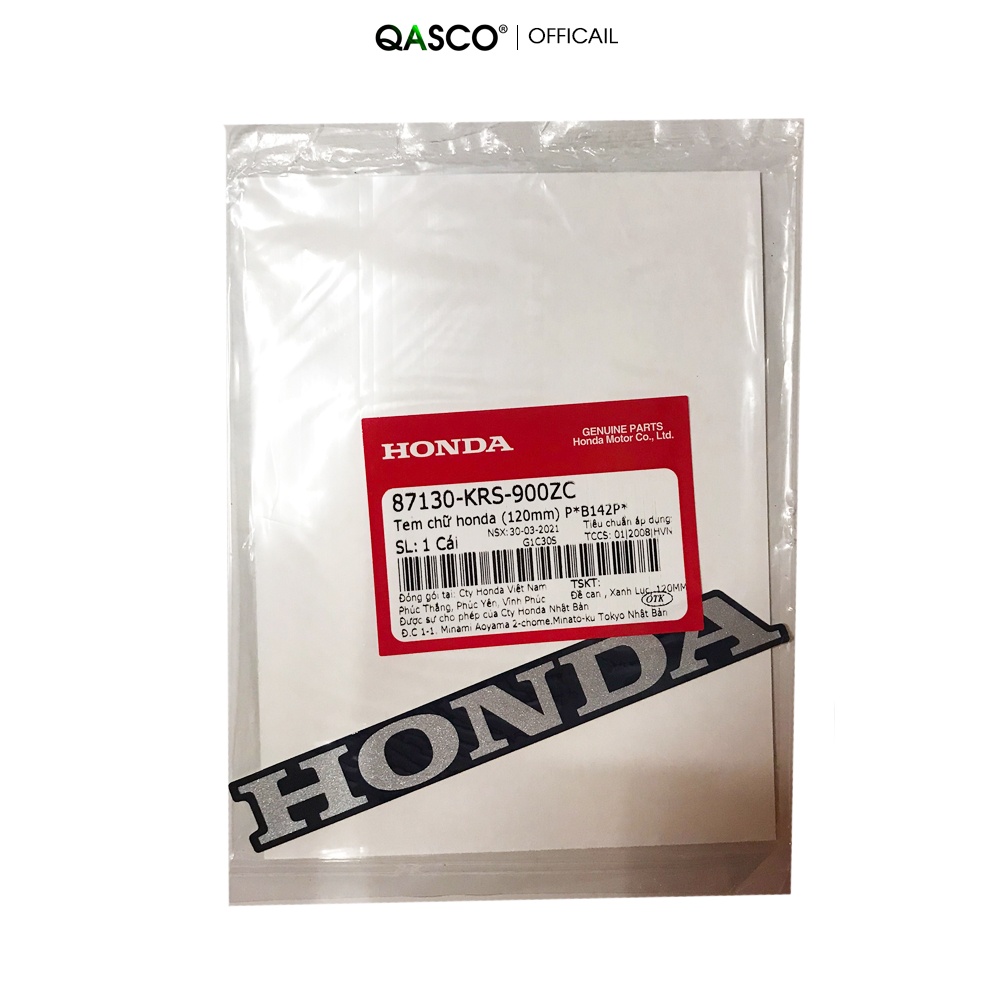 Tem chữ HONDA (120mm) WAVE 100 (87130KRS900ZC)