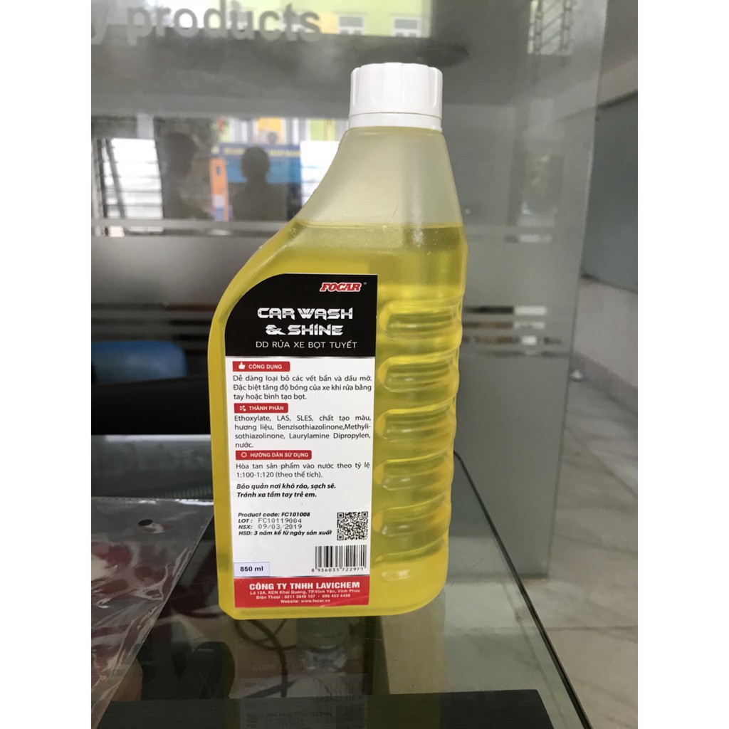 Dung dịch rửa xe bọt tuyết Car Wash & Shine 850ml - Tỷ lệ pha 1:120