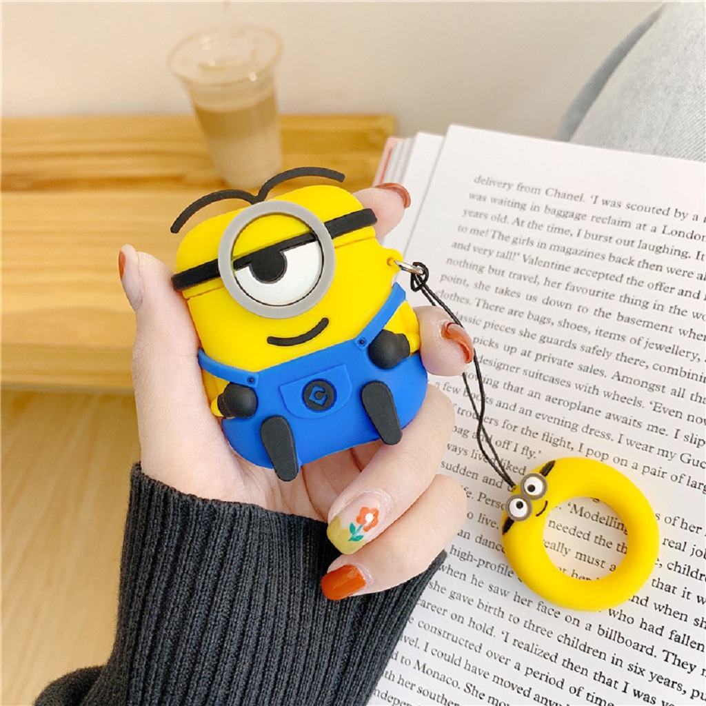 Airpods Case ⚡Freeship ⚡ VỎ BỌC AIRPODS MINION Case Tai Nghe Không Dây Airpods 1/ 2/ i12/ Pro