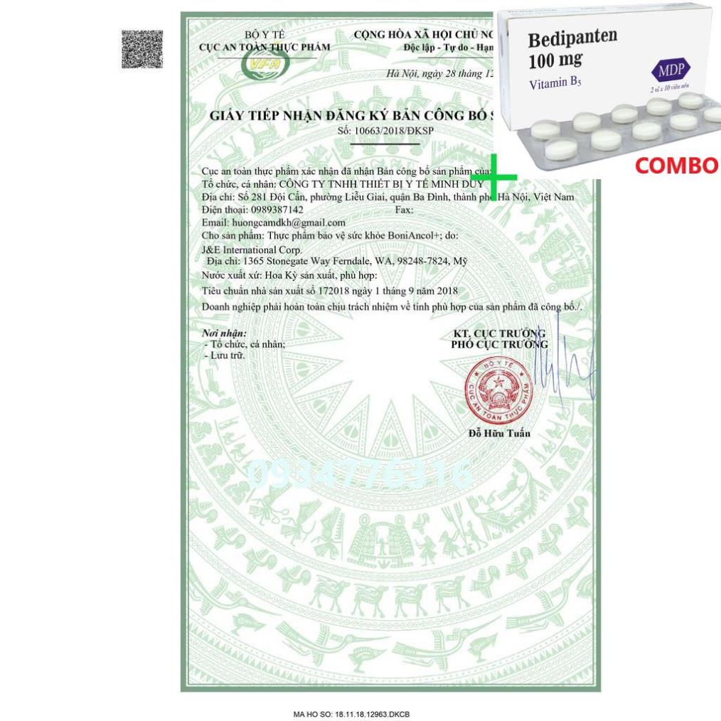 Combo Bedipanten 100mg +  ✅ Viên Uống BoniAncol - Giải Pháp Cho Người Cai Rượu Bia