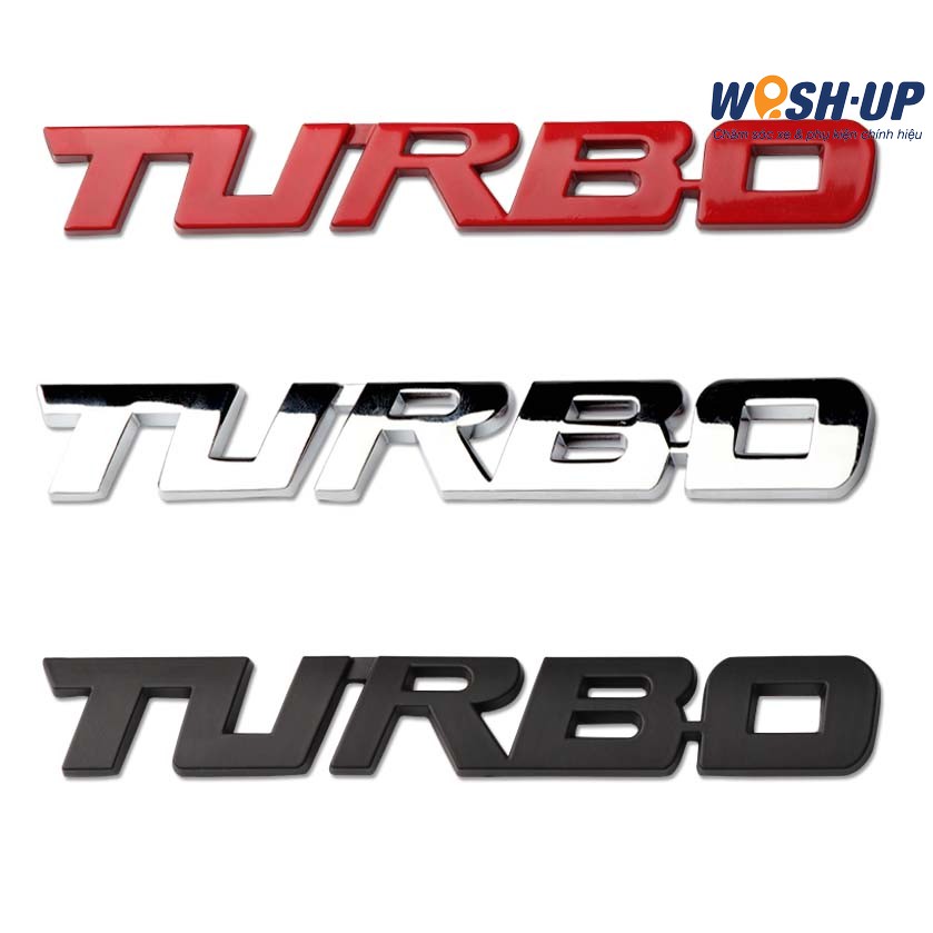 Chữ TURBO (màu Bạc-Đen-Đỏ)