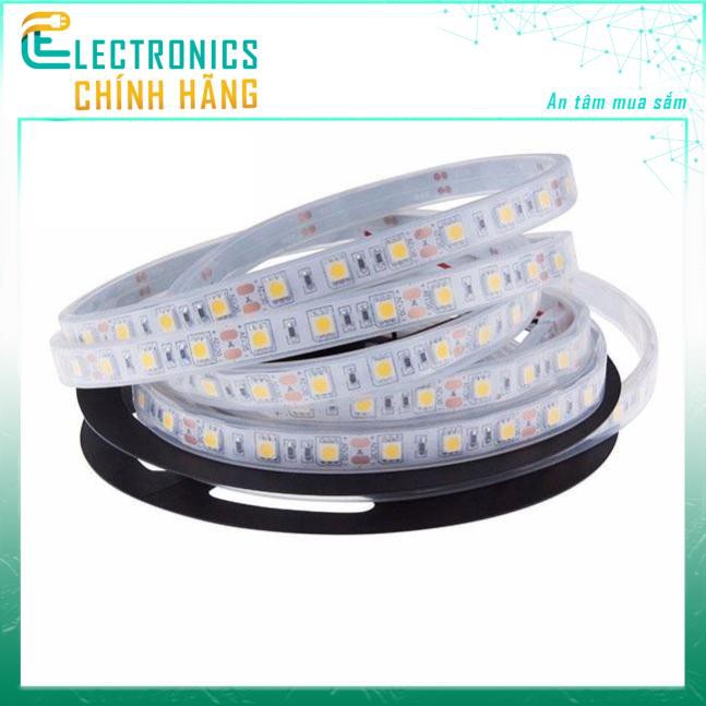 Led Dây 5050 12V Màu Vàng Đậm Ống Chịu Nước IP68 Cuộn 5M