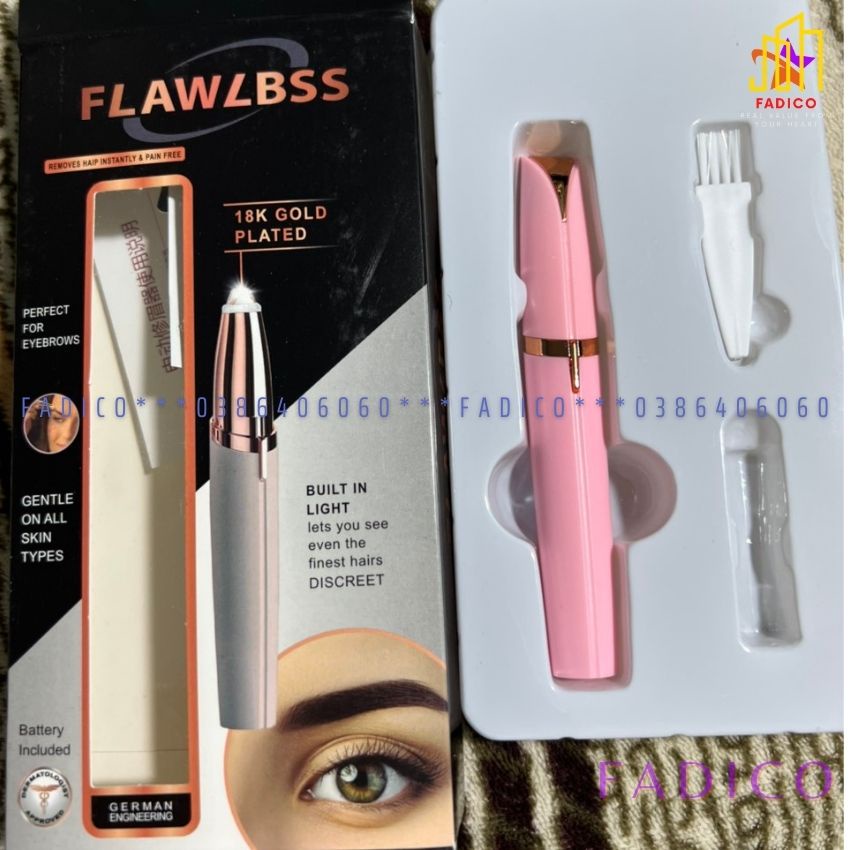 [HCM](Tặng Pin)Bút tỉa lông mày,máy tỉa lông mày FlawLess nhỏ gọn,dùng pin và sạc điện tiện lợi di chuyển-fadico