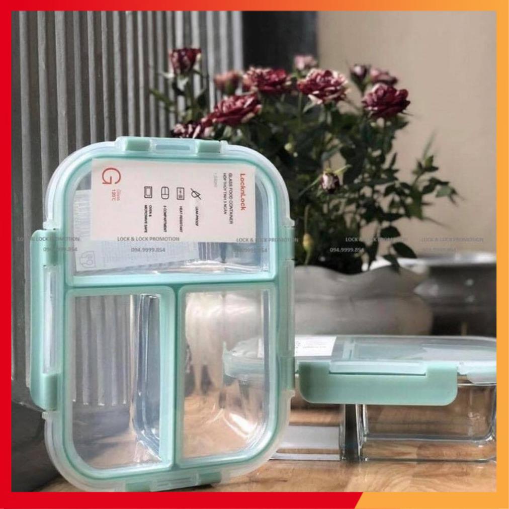 Hộp thủy tinh 2 ngăn, 3 ngăn Lock&Lock Glass Food Container