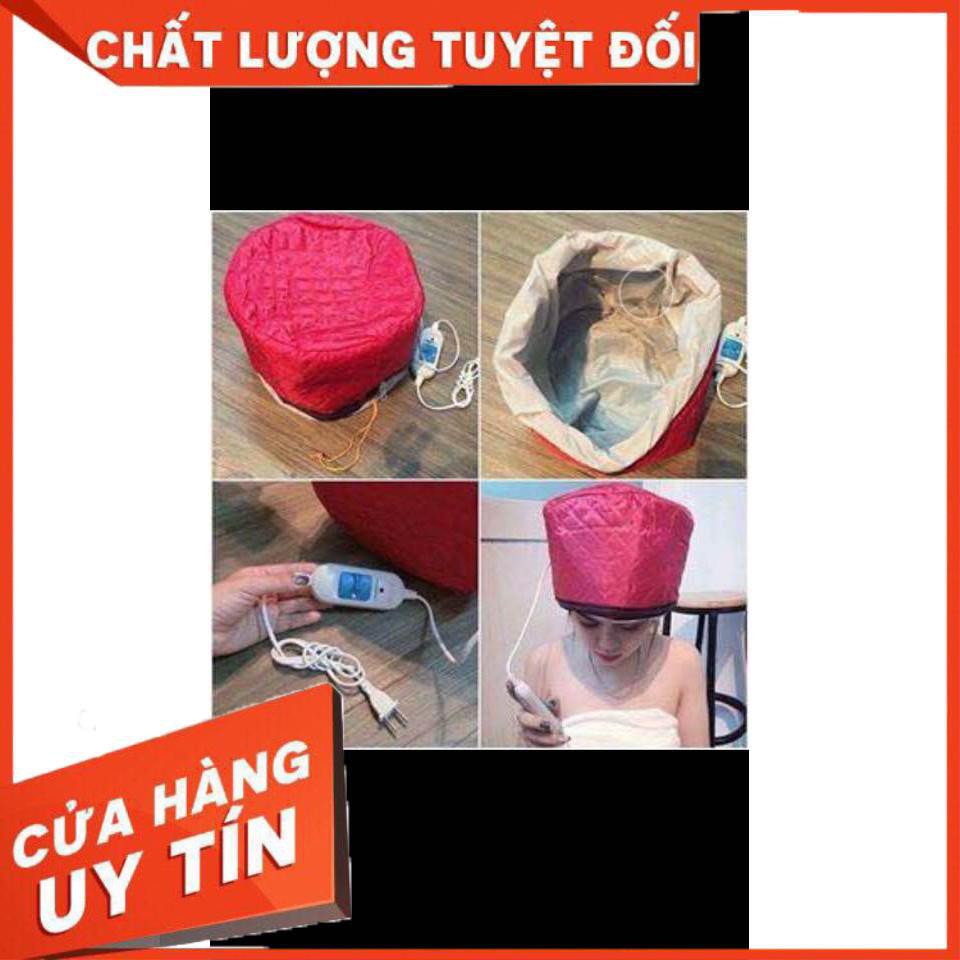 [XẢ KHO] FREE SHIP Mũ Hấp Tóc Tại Nhà Cắm Điện (Đỏ)