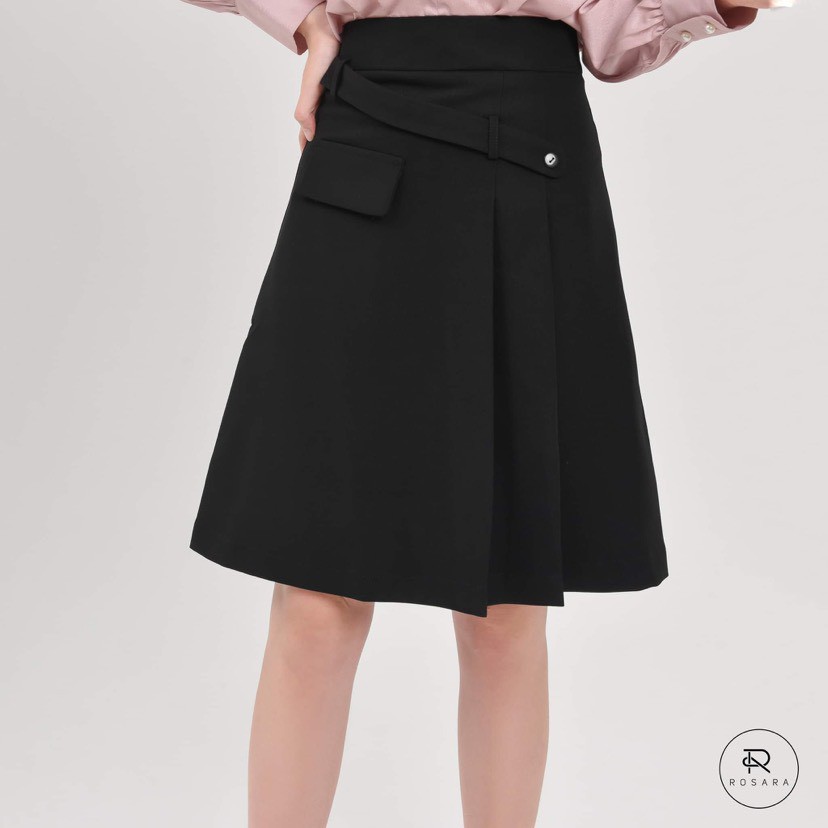 [Mã WABRLOW5 giảm 15% đơn 300K] Chân váy xòe thời trang nữ đính cúc lệch Rosara CV02 | BigBuy360 - bigbuy360.vn
