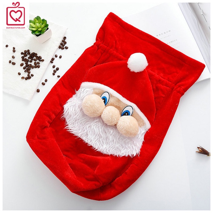 Túi đựng quà ông già Noel - túi quà giáng sinh vải nhung mềm 36 x 45cm