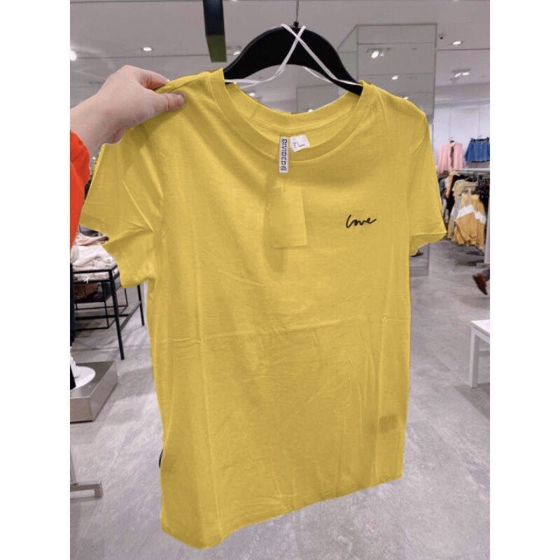 ÁO PHÔNG GIẤY LOVE CỔ TRÒN SIÊU NHẸ MÁT NỮ (HÌNH THẬT) | BigBuy360 - bigbuy360.vn