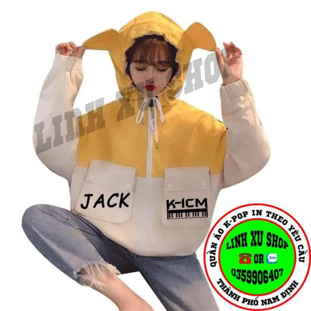 Áo khoác kaki khoác gió K-ICM áo khoác dù JACK &amp; K-ICM in theo yêu cầu