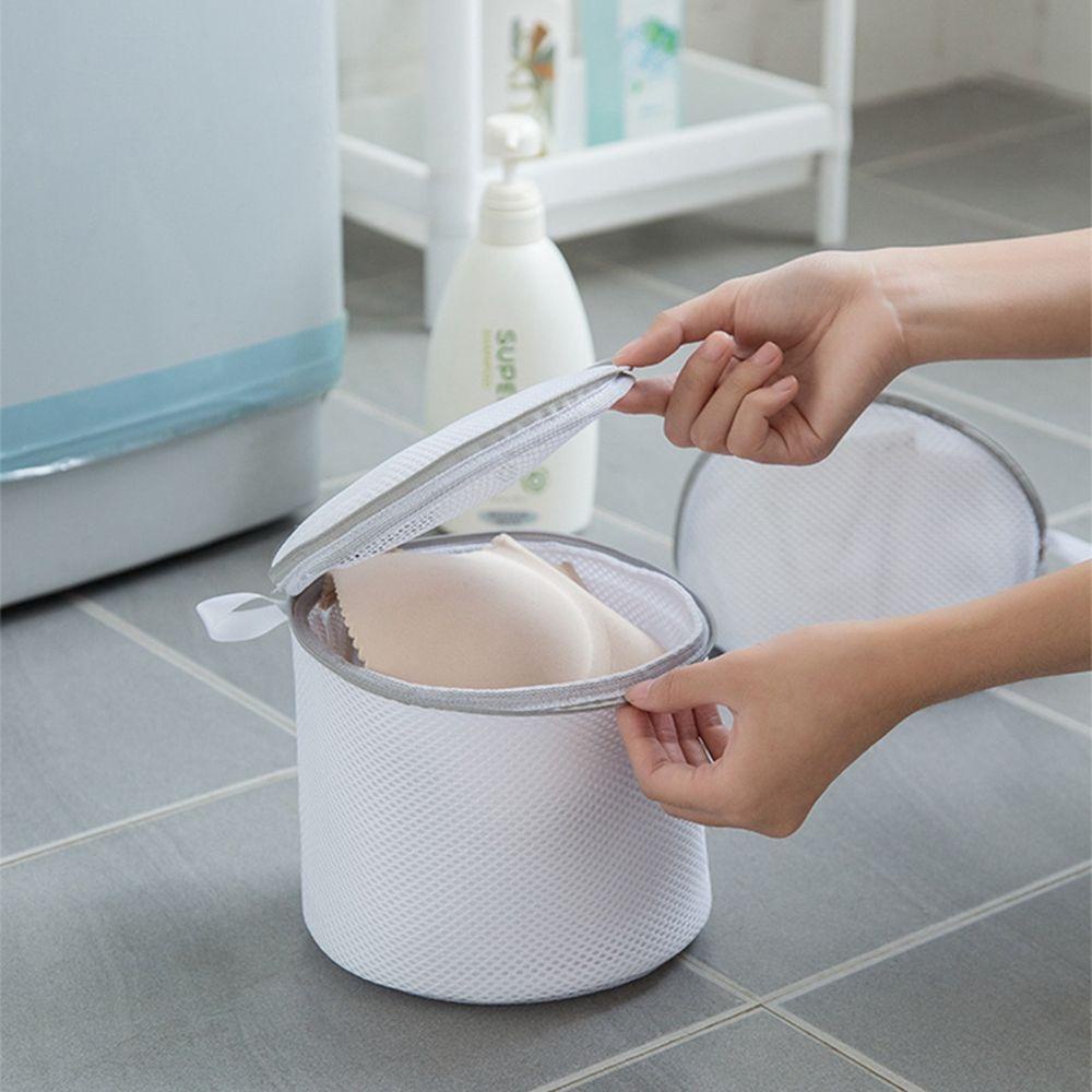 YIYU 1 Túi Giặt Đồ Lót Bằng Polyester Có Khóa Kéo Tái Sử Dụng Tiện Lợi