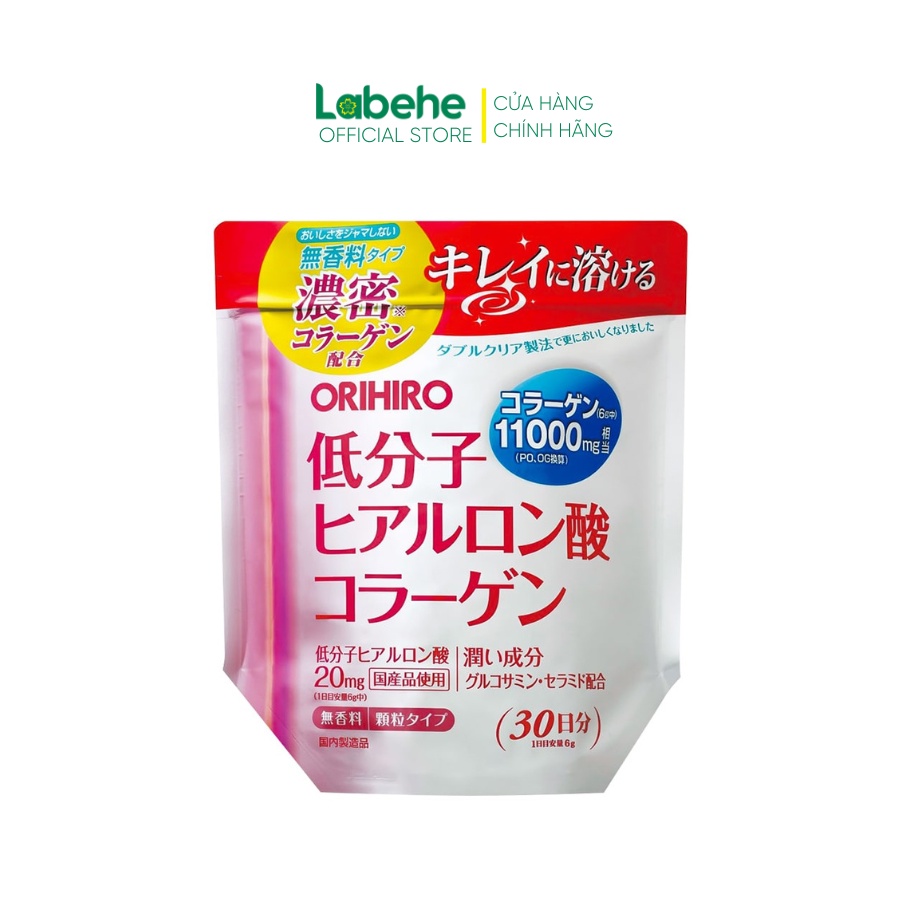 Bột Collagen Hyaluronic Acid Làm Đẹp Da Orihiro 11000mg 180g/túi