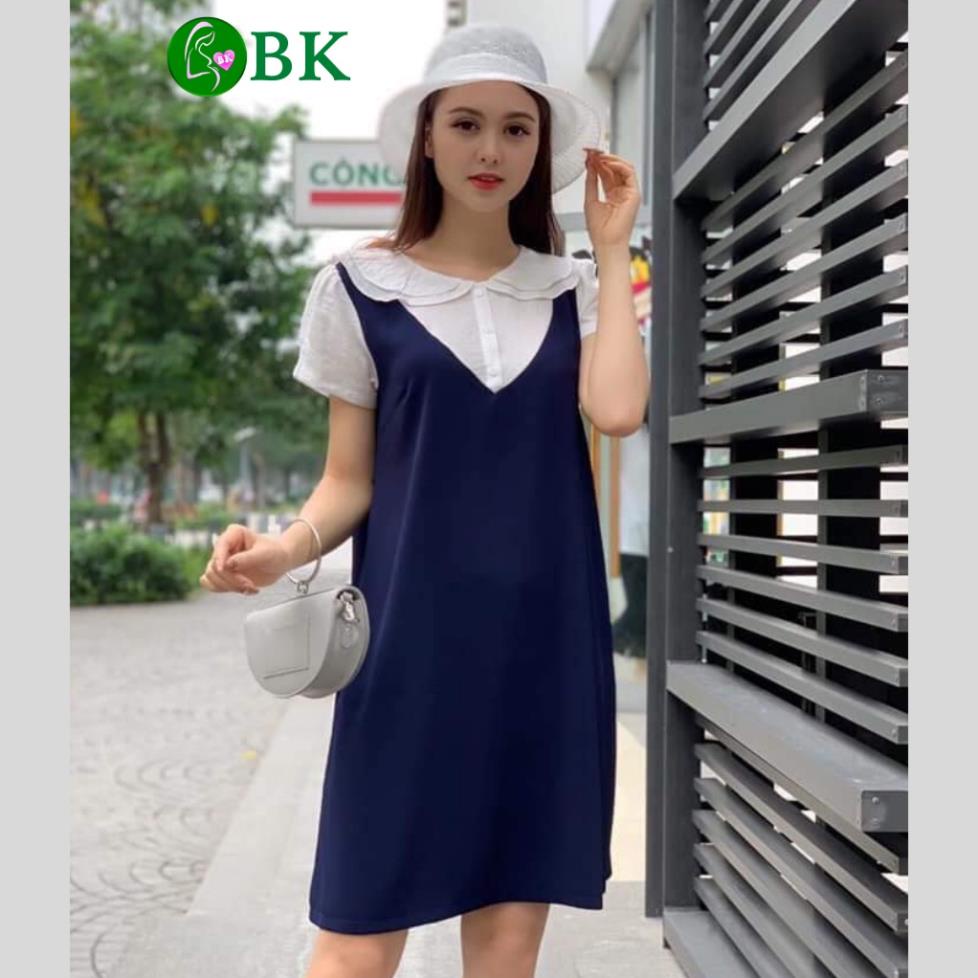 Váy bầu công sở đẹp , Đầm bầu suông cao cấp BÔNG HỒNG SHOP 40 đến 75 kg ND