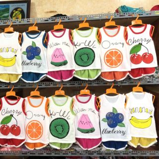 Bộ hoa quả trẻ em cotton cực nóng 2019
