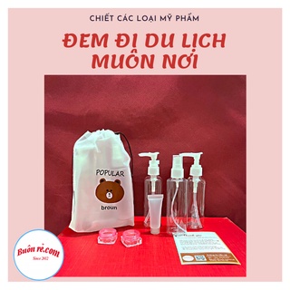 Bộ chiết mỹ phẩm du lịch - combo 7 món chiết mỹ phẩm