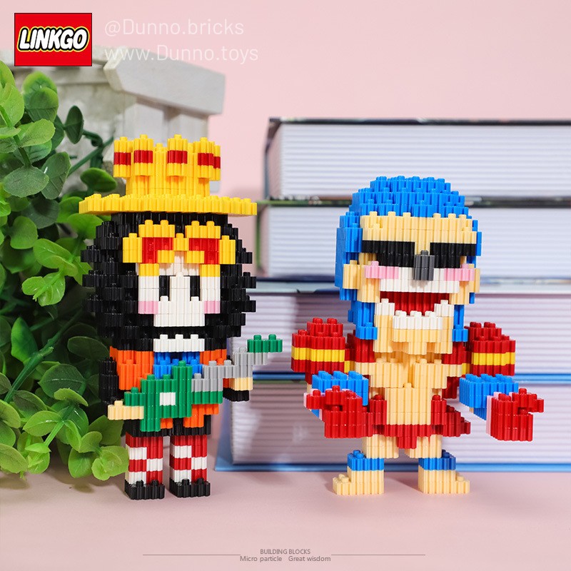 Combo 10 Nhân vật One Piece Đảo Hải Tặc - Lắp ráp Lego Nanoblock Linkgo