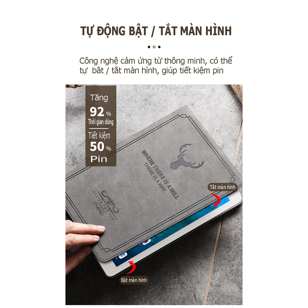 [FREESHIP] Bao da Huawei Dtab D-01J - M3 8.4 inch cao cấp | Họa tiết Deer | Tặng kèm bút cảm ứng và que chọc sim | BigBuy360 - bigbuy360.vn