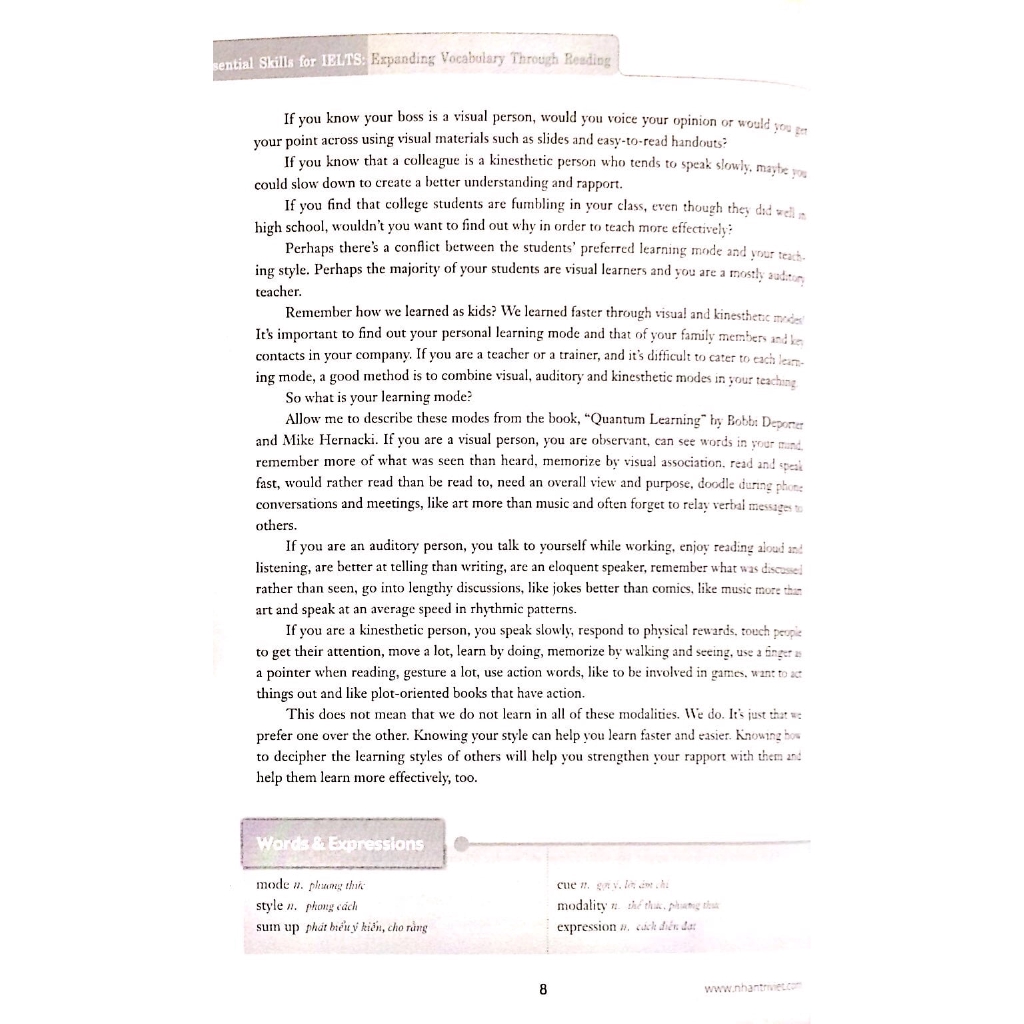 Sách - Essential Skills For IELTS - Expanding Vocabulary Through Reading