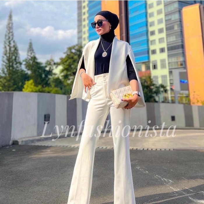 Áo Khoác BLAZER Hàn Quốc Cho Nữ / Áo BLAZER / Bên Ngoài / NAGITA Lazer - Trắng