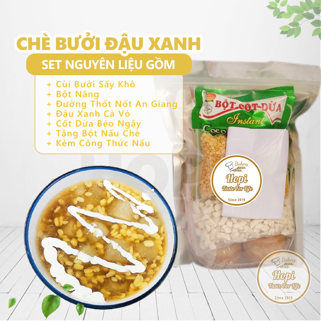 Set Chè Bưởi An Giang Cao Cấp Kèm Công Thức Nấu Độc Quyền Kinh Doanh - Tặng Bột Quấy Chè Chuyên Dụng