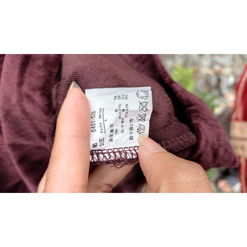 Áo nhung nam của Nhật size L