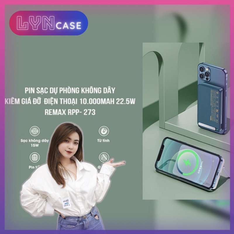 Sạc Dự Phòng Không Dây REMAX RPP-273 10000 mAh - BẢO HÀNH 12 tháng