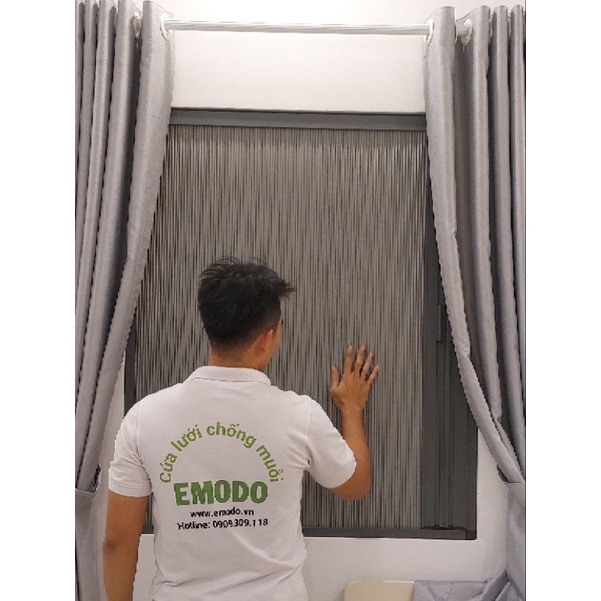Cửa sổ rèm xếp tổ ong ngăn hơi lạnh, ngăn ánh sáng kết hợp lưới chống muỗi mùa dịch