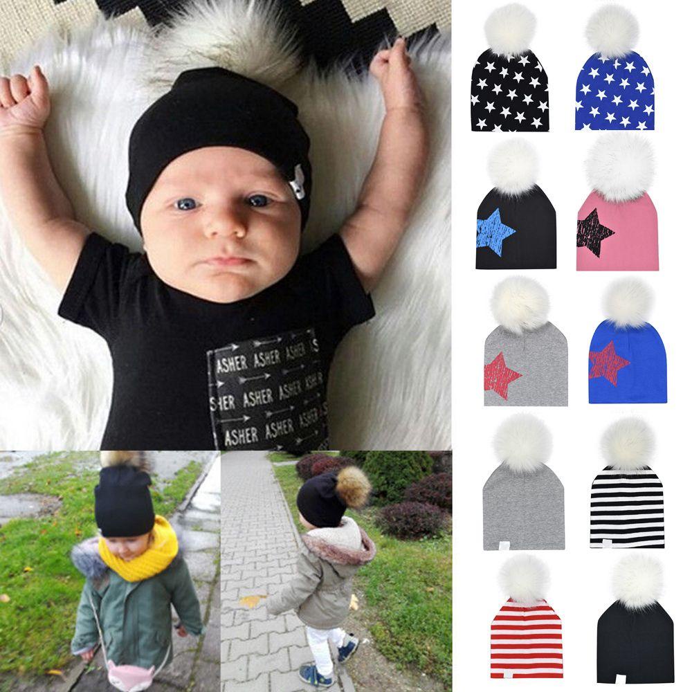 EUTUS Mũ Len Đính Quả Bông Dễ Thương Cho Bé