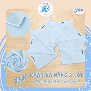 Khăn xô - khăn sữa đa năng goodmama 2 lớp bamboo set 5 khăn 30x30 cm