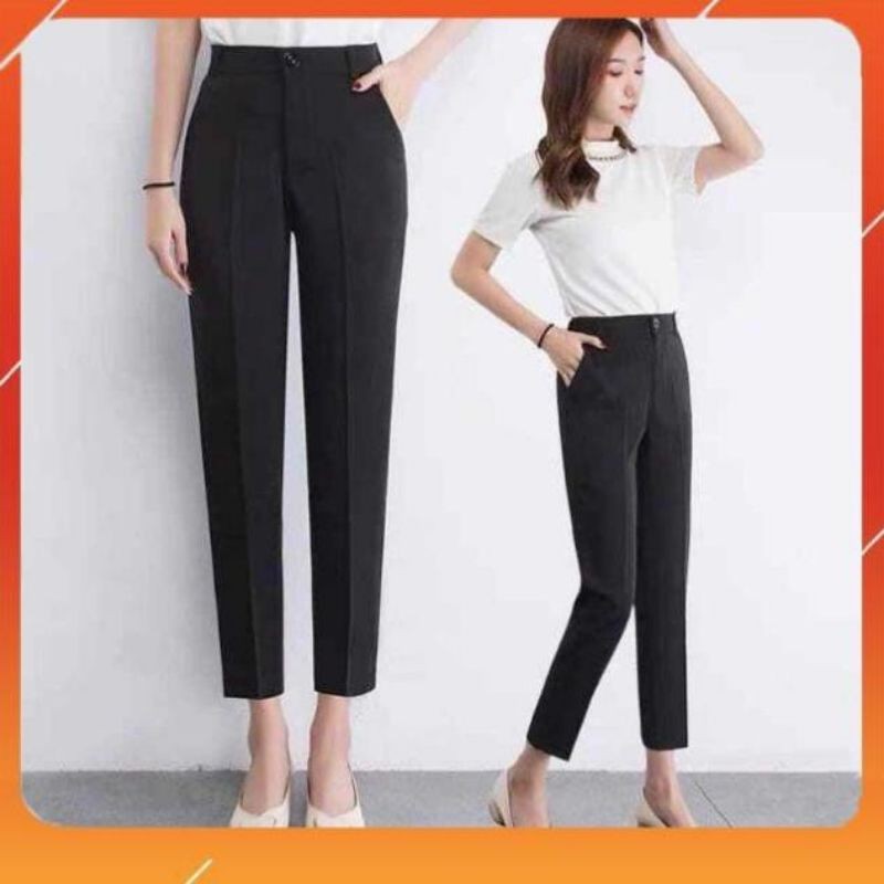 Quần tây công sở, quần baggy nữ HÀNG VKXK vải tuyết mưa dày dặn có big size