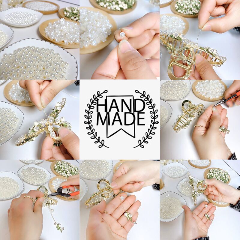 Kẹp Tóc Đính Ngọc Trai Sang Trọng Thời Trang Cho Nữ