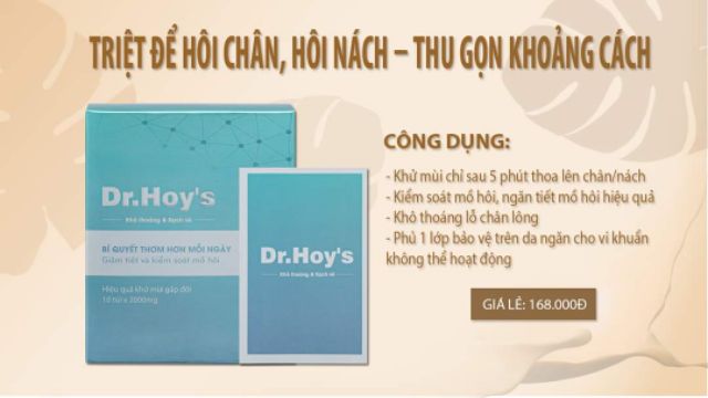 Dr Hoy's_ Khử mùi cơ thể hết lo hôi nách hôi chân