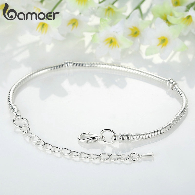 Vòng đeo tay BAMOER da rắn mềm thời trang DIY